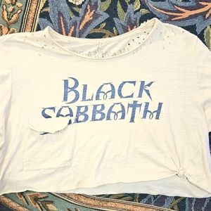 Magnolia pearl Black sabbath cropped t-shirt!!
